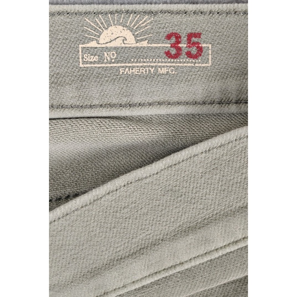 Faherty Stretch Terry 5 Pocket Pants Men's Size 35x33 MBC0020-FOL Faded Olive - Picture 9 of 16